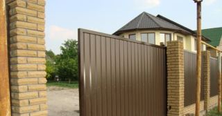 Купить откатные ворота из профнастила Богородицк, цена от 1796 руб.